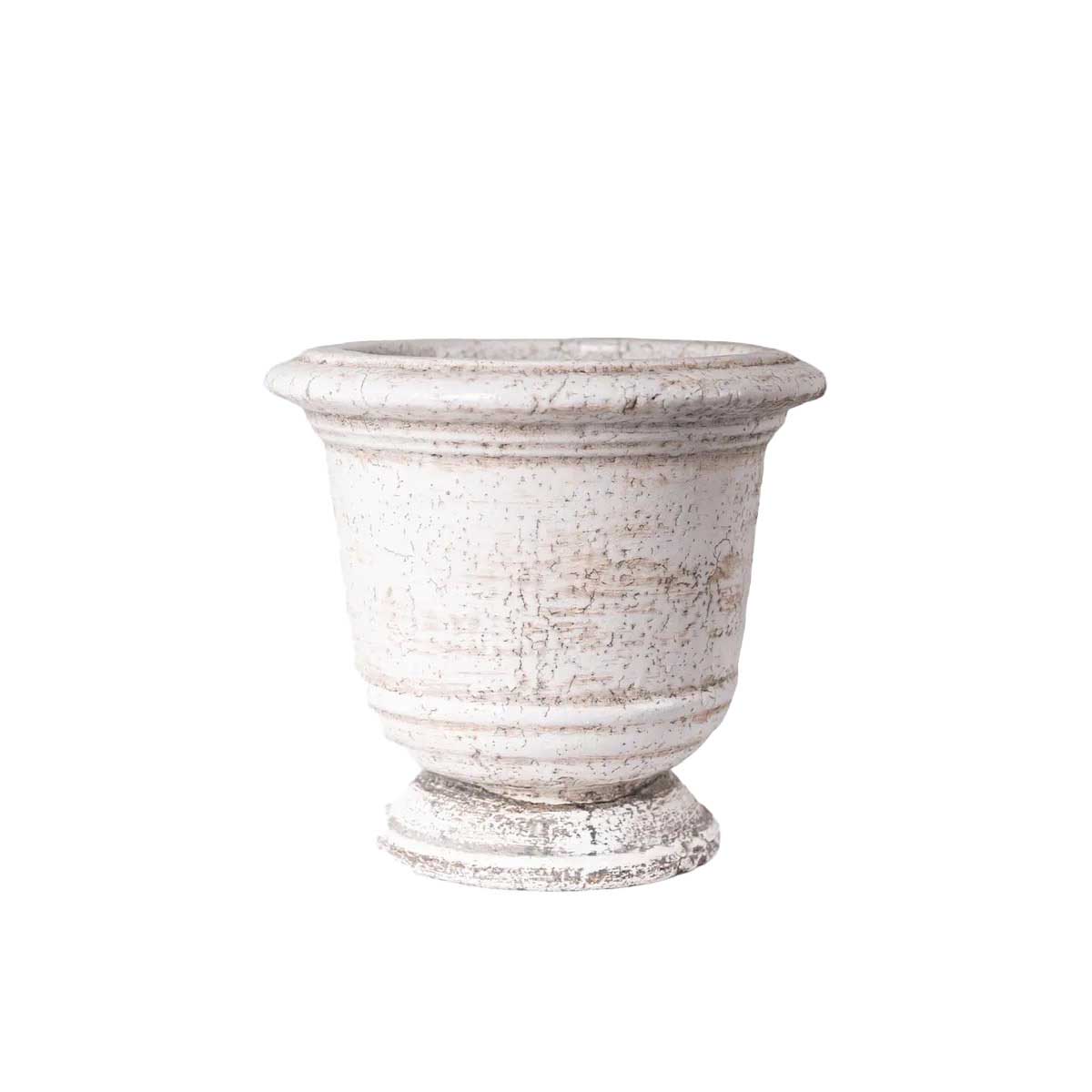 French Country Urn Planter Rustic White Large